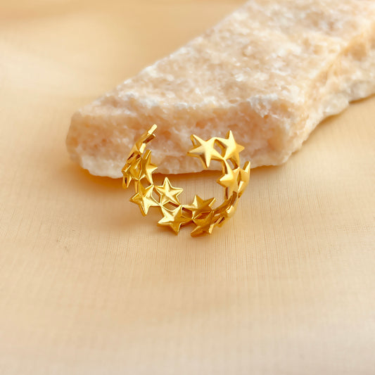 Stellar Mood – Retro Star Open Ring