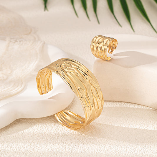Soleil Set – Irregular Ring & Bangle | Glisance