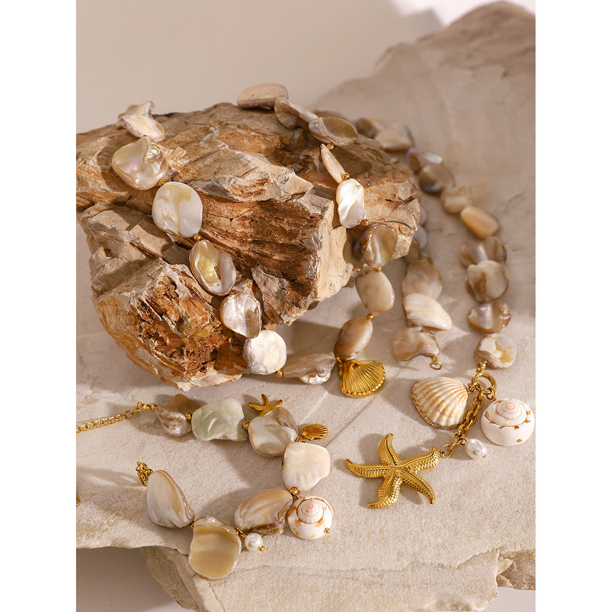 Tropique Shell Set Necklace or Bracelet – Hawaiian Beach Style | Glisance
