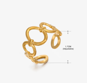 Lunaria Open Ring – Streetwear Design | Glisance