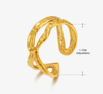 Lunaria Open Ring – Streetwear Design | Glisance