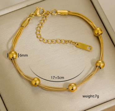 Bead Accent Bracelet – Minimal Streetwear | Glisance