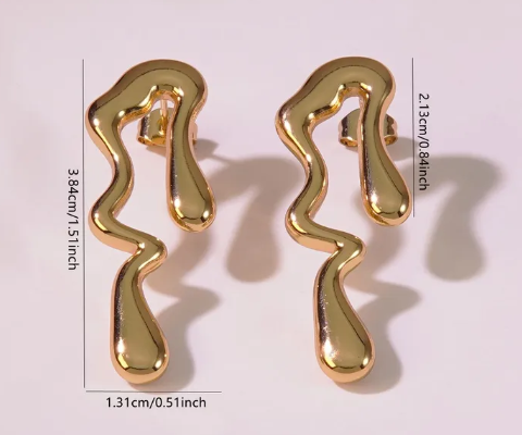 Classic Drip Earrings – Vintage Gold Shine | Glisance