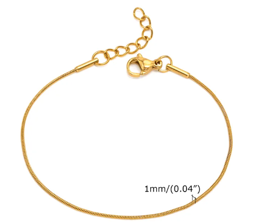 Golden Minimalist Snake Chain Bracelet | Glisance