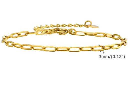 Gilded Link – Minimal Geometric Gold Bracelet