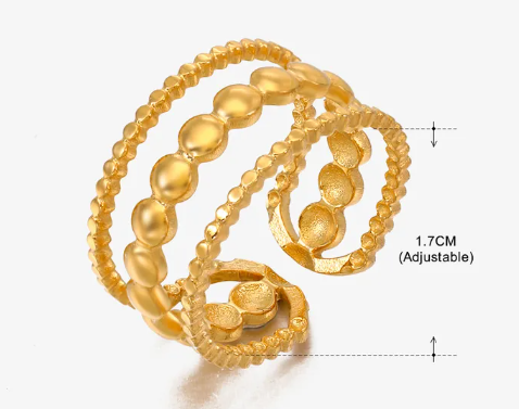 Vertex Ring – Retro Geometric Open Design | Glisance