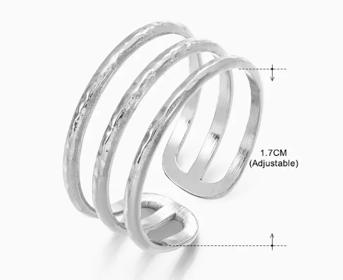 Vertex Ring – Retro Geometric Open Design | Glisance