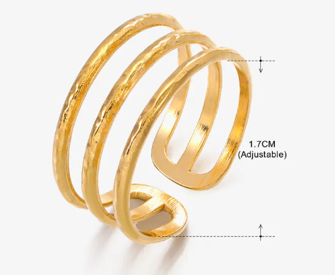 Vertex Ring – Retro Geometric Open Design | Glisance