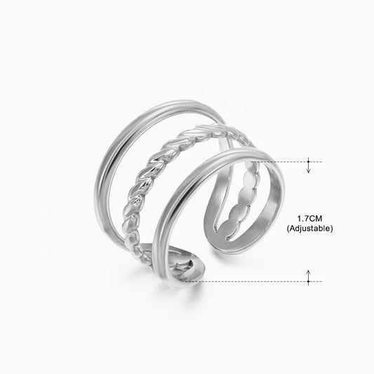 Vertex Ring – Retro Geometric Open Design | Glisance