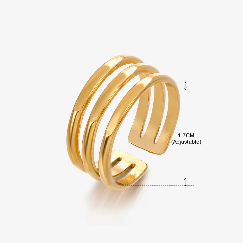 Vertex Ring – Retro Geometric Open Design | Glisance