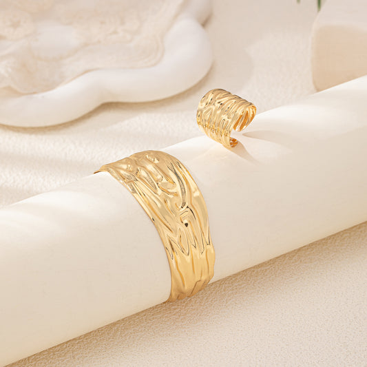 Soleil Set – Irregular Ring & Bangle | Glisance