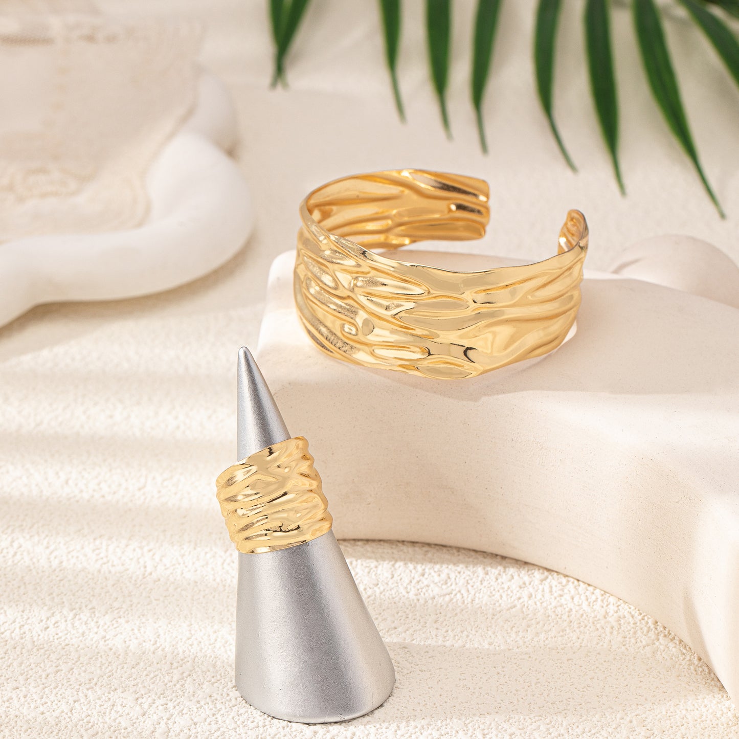 Soleil Set – Irregular Ring & Bangle | Glisance