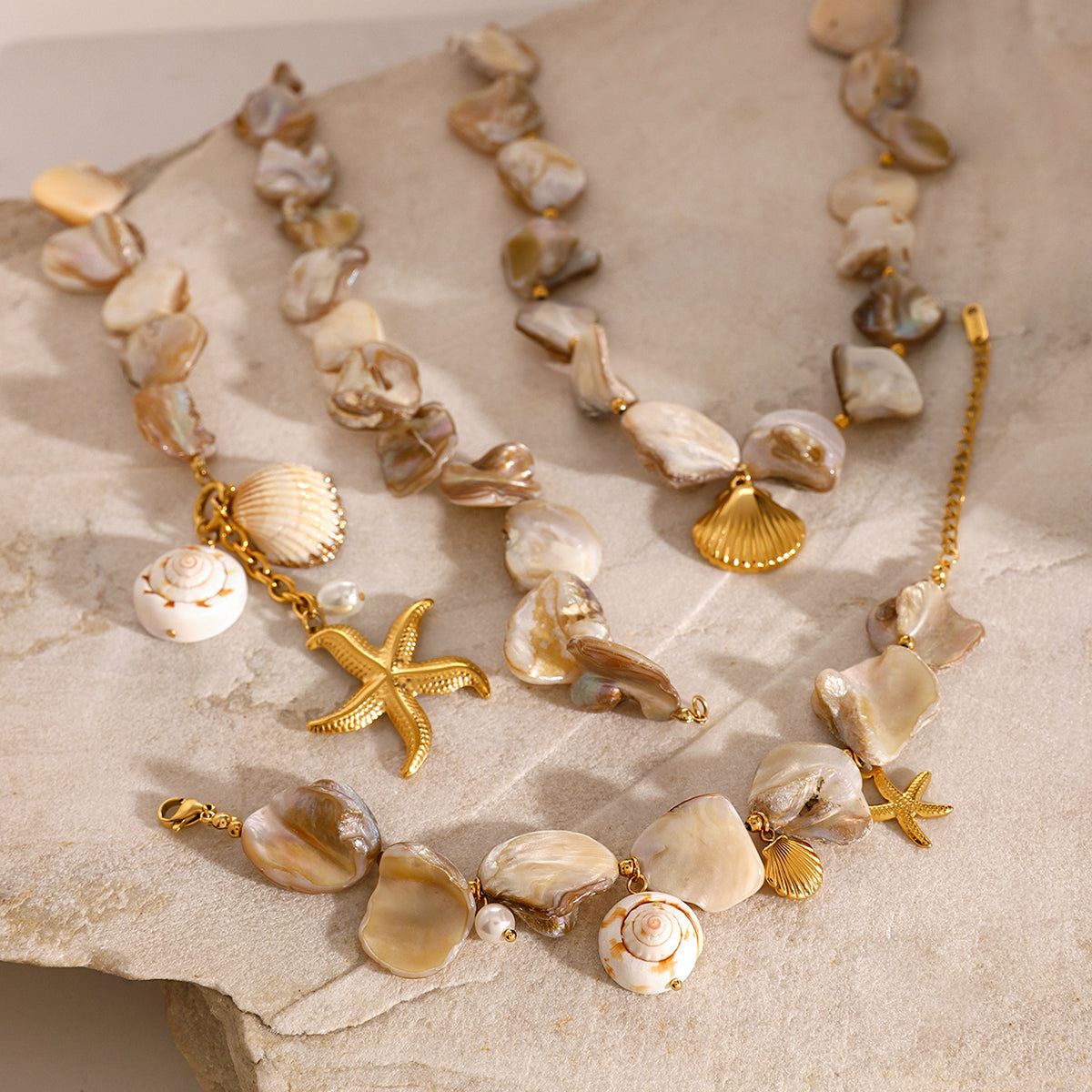 Tropique Shell Set Necklace or Bracelet – Hawaiian Beach Style | Glisance