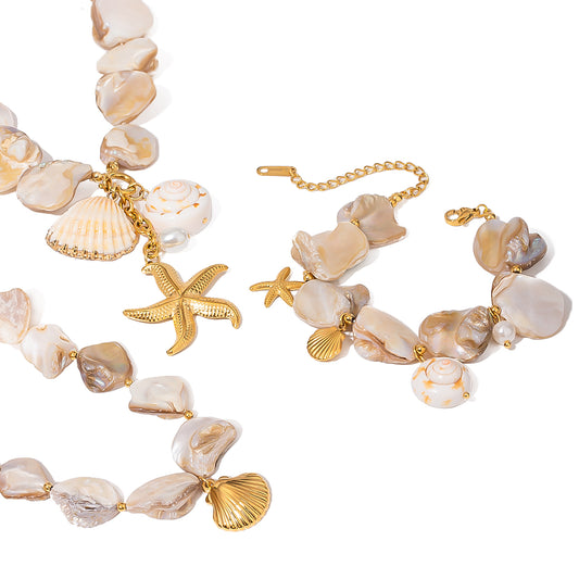 Tropique Shell Set Necklace or Bracelet – Hawaiian Beach Style | Glisance