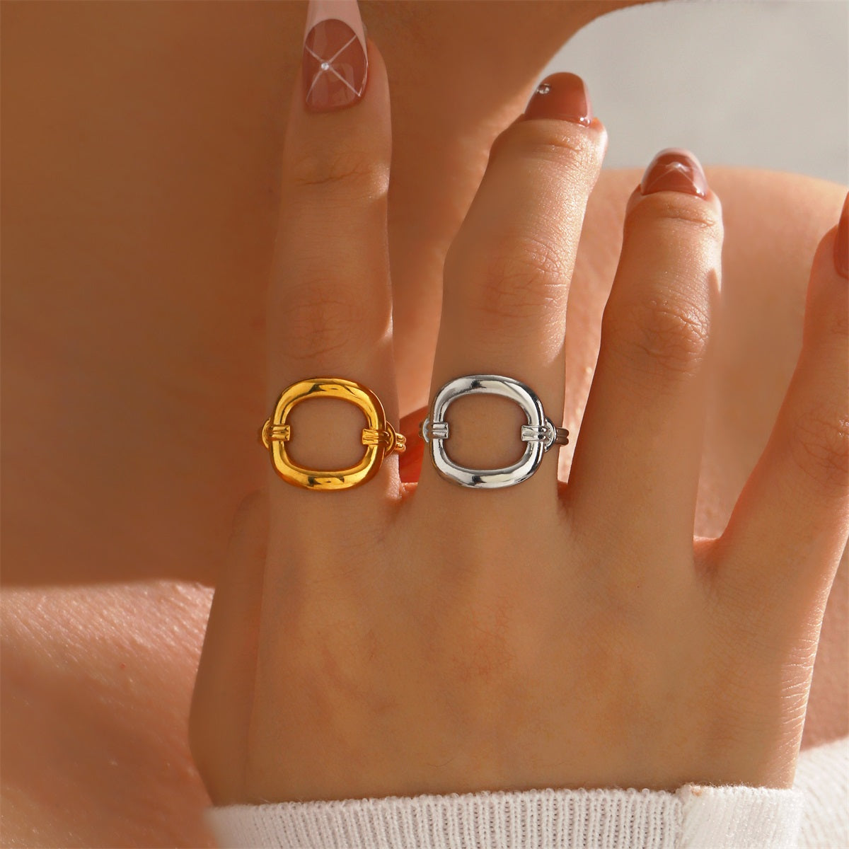 Classic Style Commute Geometric – Open Ring | Glisance