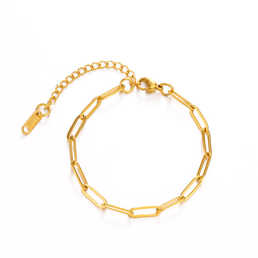 Golden Edit – IG Style Cable Chain Bracelet (18K Gold Plated)