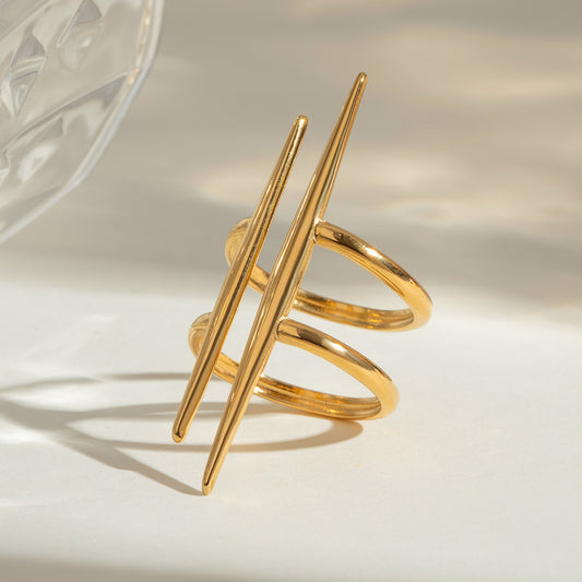 Parallel Grace Ring – Minimal Double Line Band | Glisance