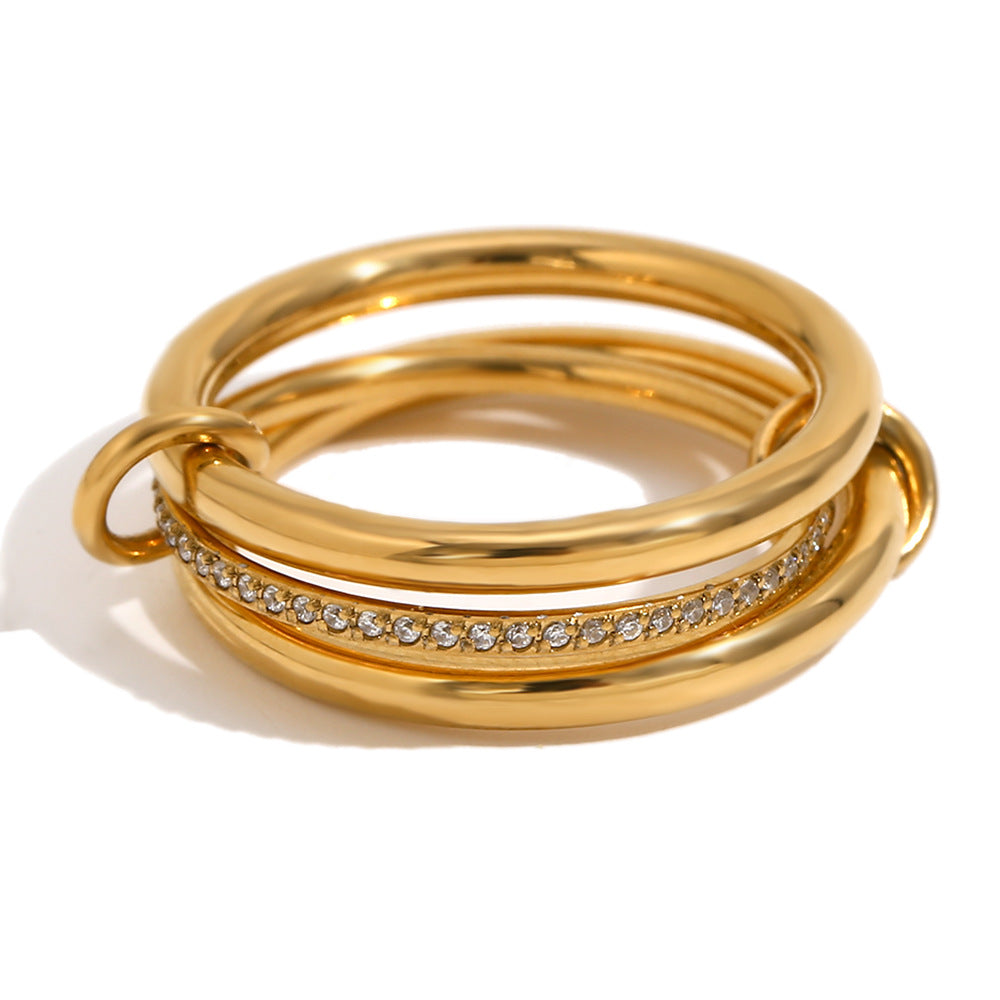 Orbit Circle Ring – IG Style Layered Sparkle | Glisance