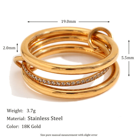 Orbit Circle Ring – IG Style Layered Sparkle | Glisance