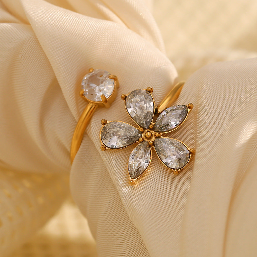 Bloom Vintage Flower Ring – Open Adjustable | Glisance