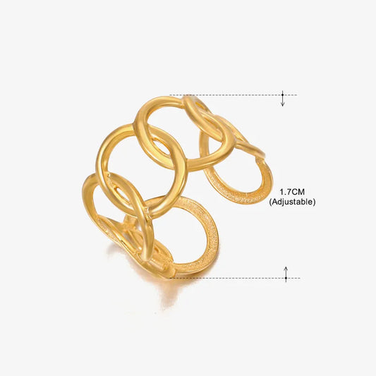 Vibe Geometric Open Ring – Streetwear Cool | Glisance