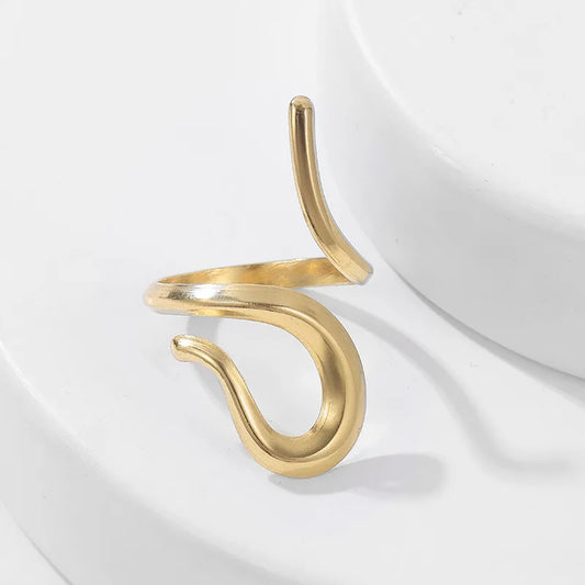 Verde Open Ring – Curved Wave Ring | Glisance