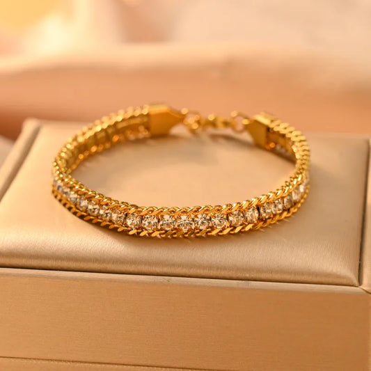 Luna Bracelet – White Zircon Glow | Glisance