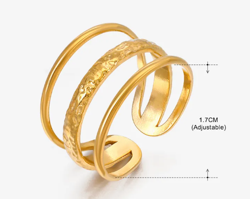 Vertex Ring – Retro Geometric Open Design | Glisance