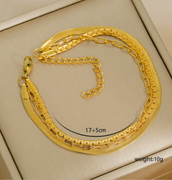 Layered Chain Bracelet – Minimal Streetwear | Glisance