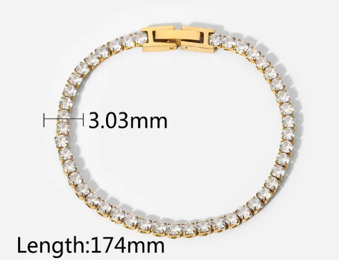Sparkline Bracelet – Zircon Charm | Glisance