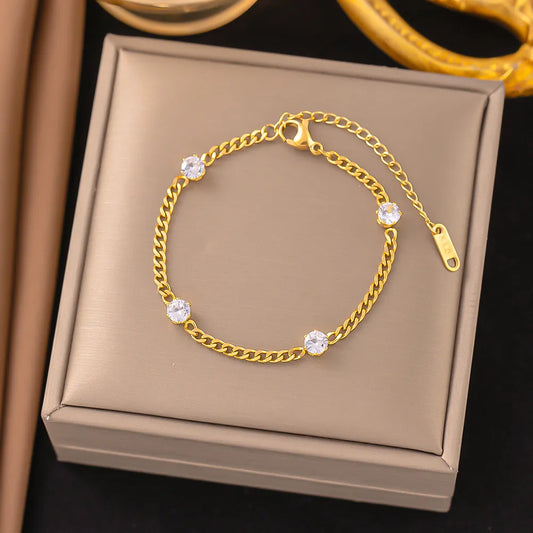 Four Diamond Grain Bracelet – Streetwear Style | Glisance